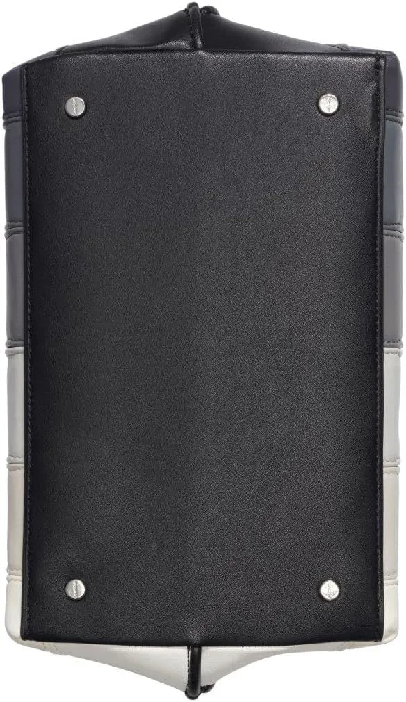 Calvin Klein Granite Geometric Satchel – 2 in 1, Vegan Leather, 2 Pockets