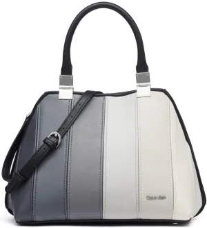 Calvin Klein Granite Geometric Satchel – 2 in 1, Vegan Leather, 2 Pockets