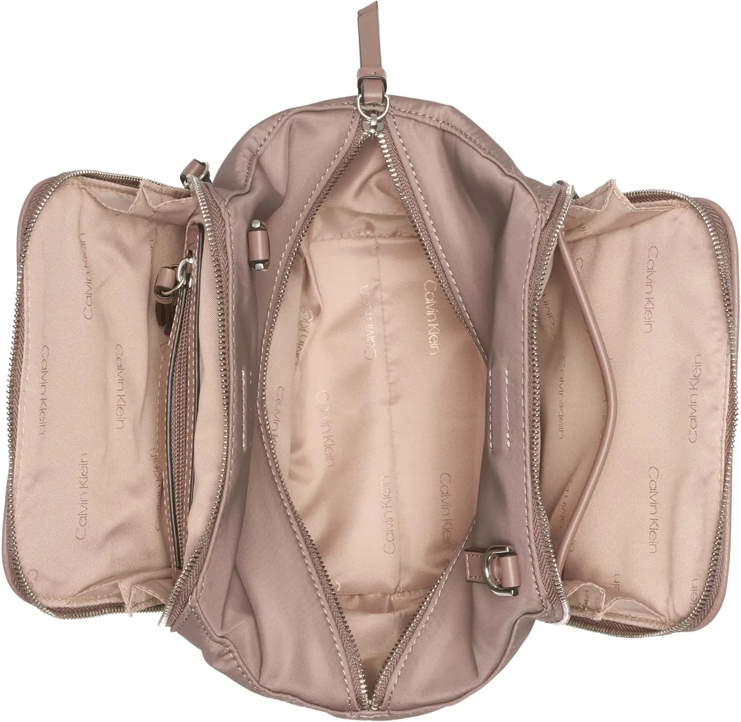 Calvin Klein Marble Triple Compartment Mini Satchel Crossbody