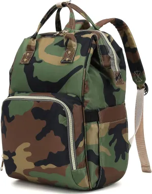 Camo Laptop Backpack for Women Men, 15.6 inch College School Backpack Bookbag for Work/School/Travel/Business