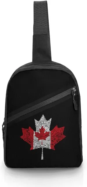 Canada Canadian Flag Sling Bag for Men Women Lightweight Crossbody Backpack Shoulder Bag for Sports And Outdoor