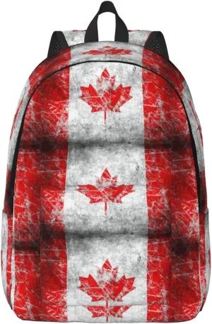 Canada Flag Canvas Casual Lightweight Duffel Bag, Fashion Duffel Bag, Unisex Travel Backpack