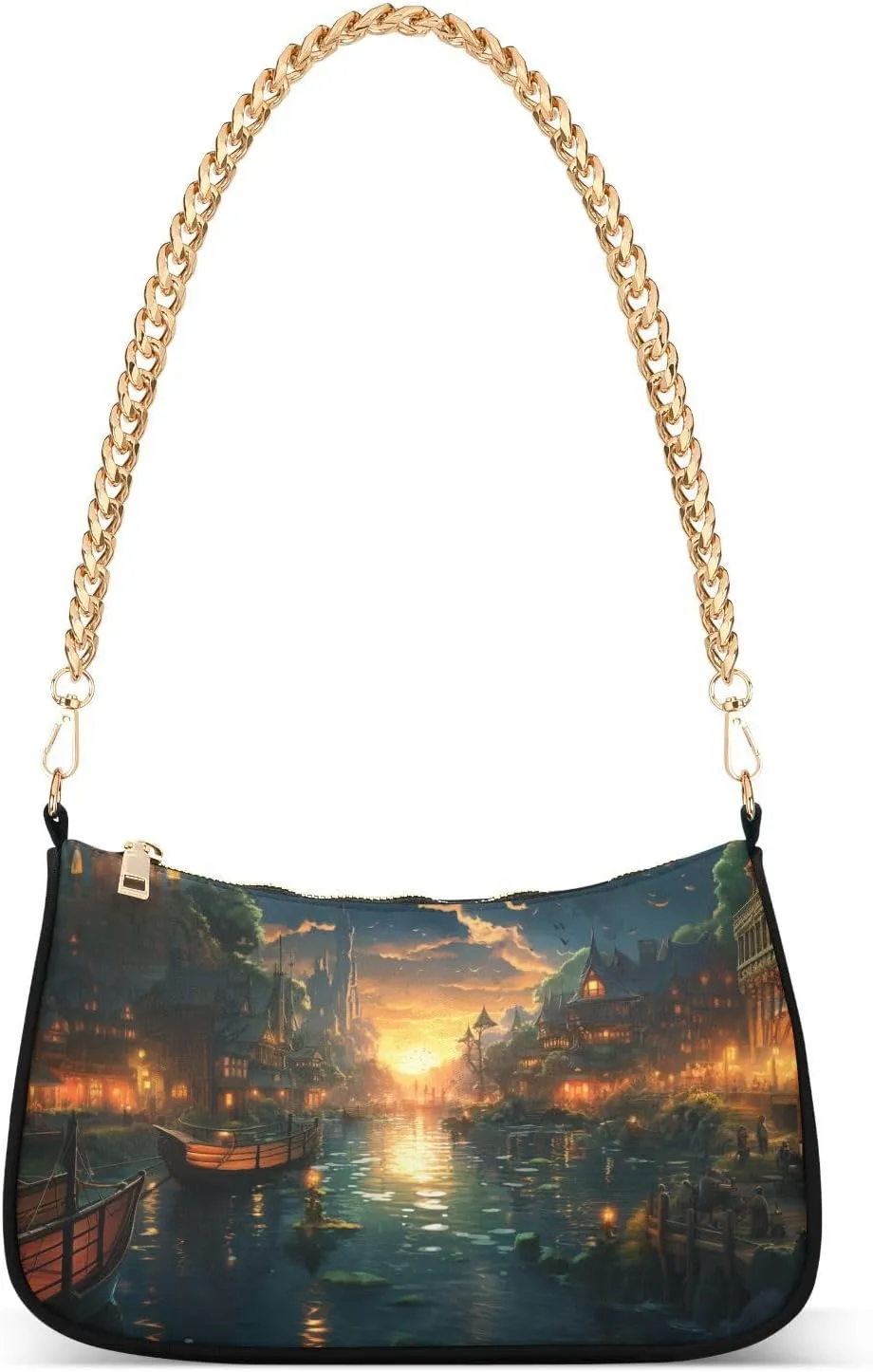 Candlelight Night View Crossbody Bags for Women Tote Bag Women's Shoulder Handbags Clutch Purses for Women