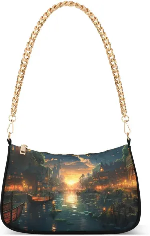 Candlelight Night View Crossbody Bags for Women Tote Bag Women's Shoulder Handbags Clutch Purses for Women