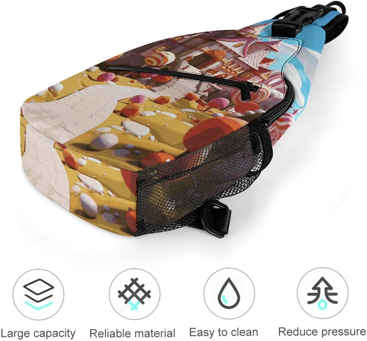 Candyland Sling Bag Crossbody Bags Cross Body Bag Fanny Packs Chest Bags Sling Purses for Travel