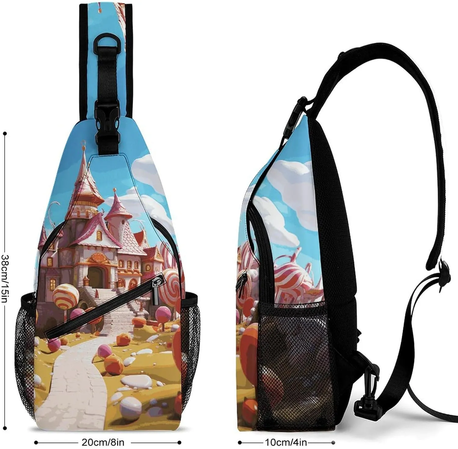 Candyland Sling Bag Crossbody Bags Cross Body Bag Fanny Packs Chest Bags Sling Purses for Travel