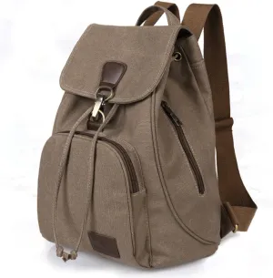 Canvas Fashion Backpacks Purse Casual Outdoor Shopping Daypacks Sports Rucksack Hiking Travel Multipurpose Bag Coffee