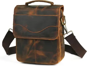 Canvas   Genuine Leather Travel A4 Tote Satchel Messenger Cross-body One Shoulder Bag For Men Male FB144