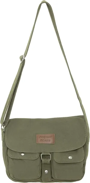 Canvas Messenger Bag for Men Women,Small Crossbody Shoulder Bag,Vintage Military Satchel