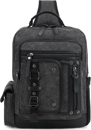 Canvas Messenger Bag Retro Sling Backpack Crossbody Satchel