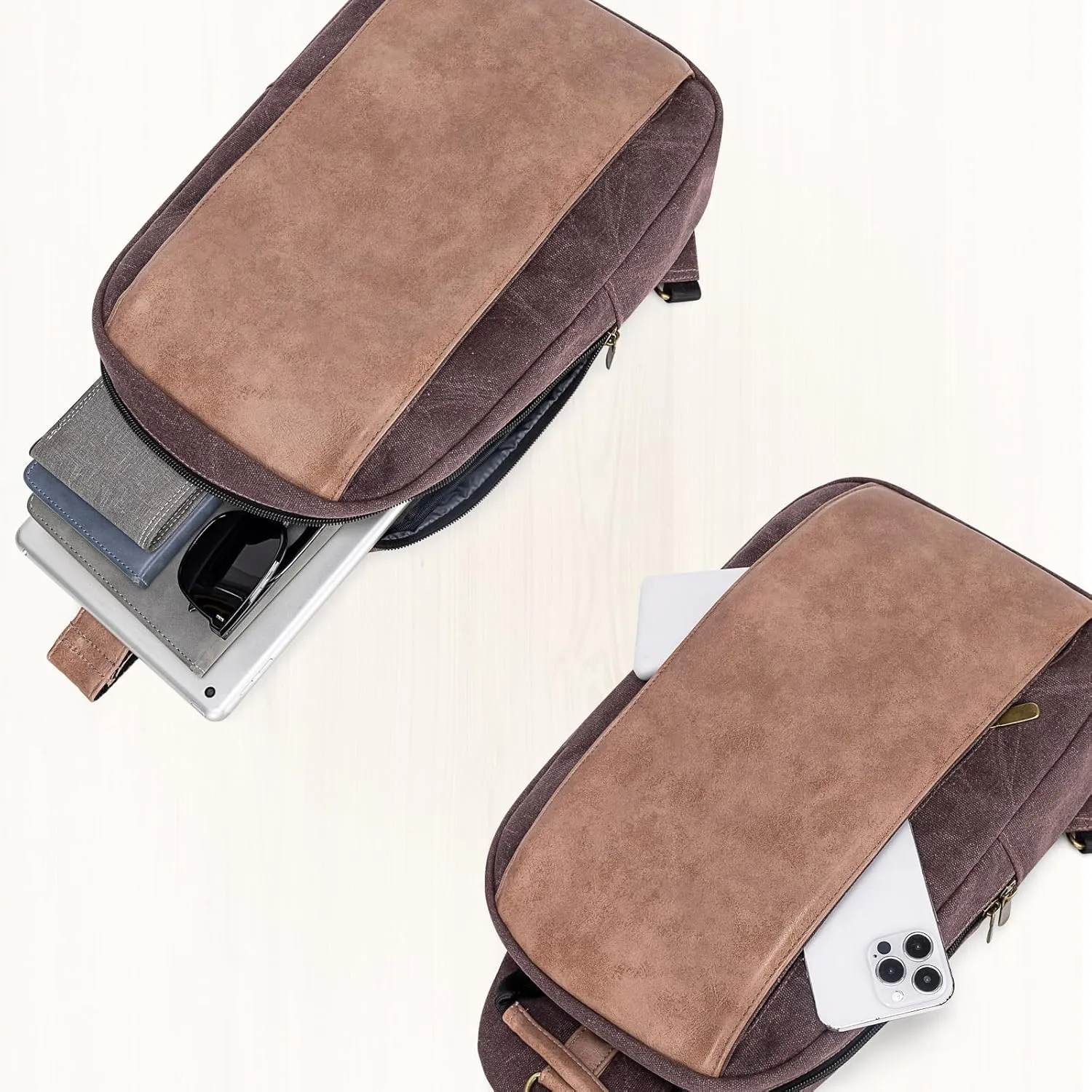 Canvas Messenger Bag Sling Bag Crossbody Shoulder Bag for Men Women Travel Work Satchel Bags