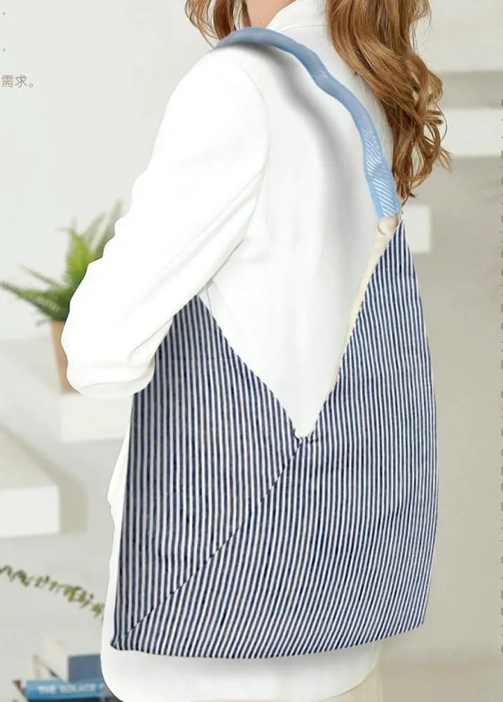 Canvas Shoulder Bags for Women Casual Handbags Stripe Top Handle Purse Large Tote Bag Satchel for Work Shopping