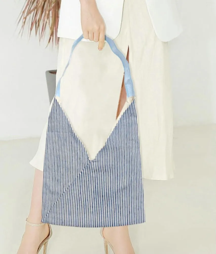 Canvas Shoulder Bags for Women Casual Handbags Stripe Top Handle Purse Large Tote Bag Satchel for Work Shopping