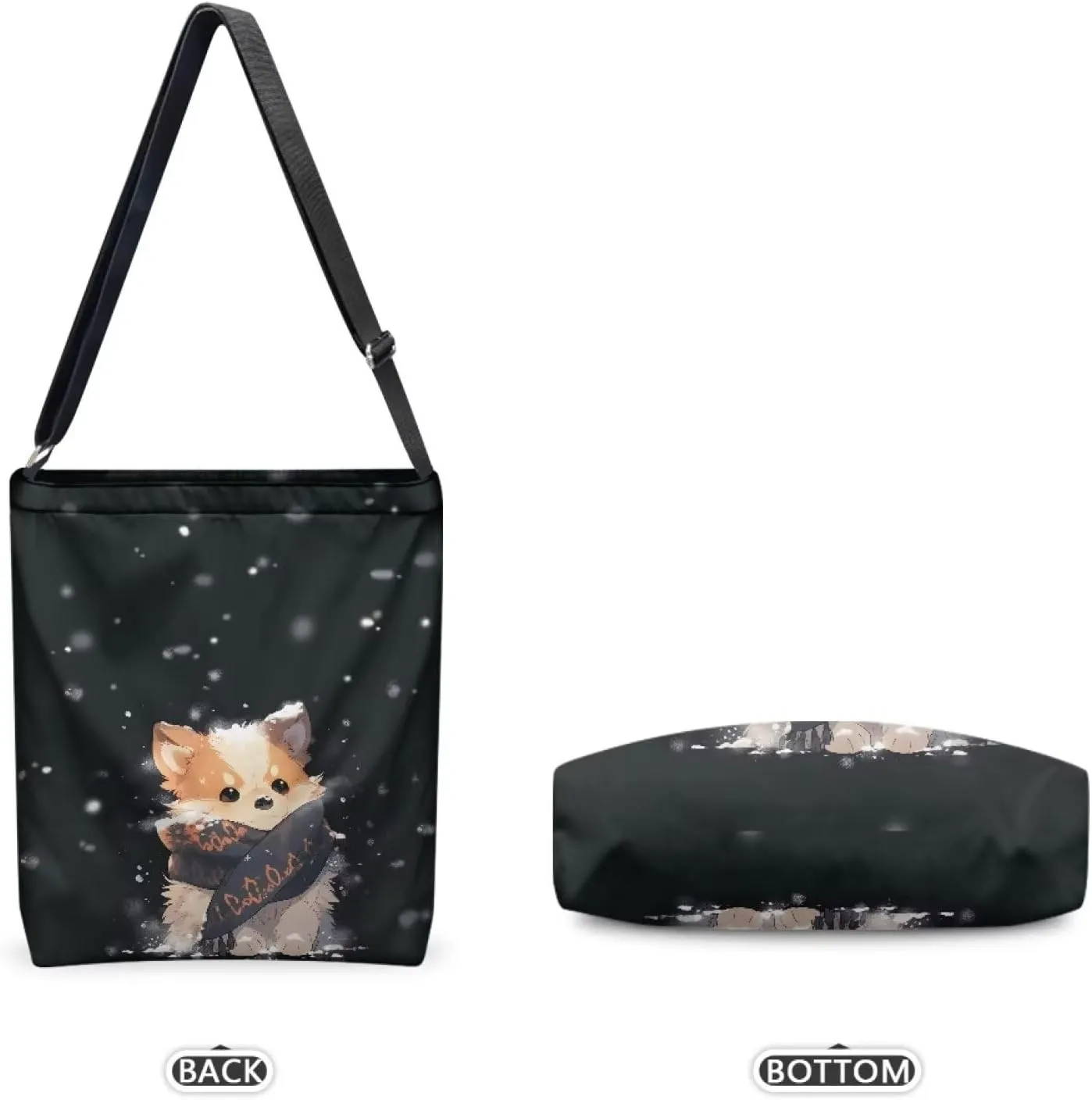 Canvas Tote Bag for Women, Retro Tote Bag Adjustable Shoulder Strap Fashion Shoulder Purse Canvas Travel Satchel