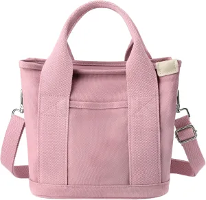 Canvas Tote Bag for Women Stylish Crossboy Handbag Casual Hobo Bag Top Handle Satchel with Multiple Pockets