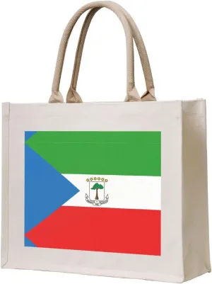 Canvas Tote Bag for Women/Personalized Satchel Handbags/Flag of Equatorial Guinea Print Grocery Bag,for Friends Sisters Gifts