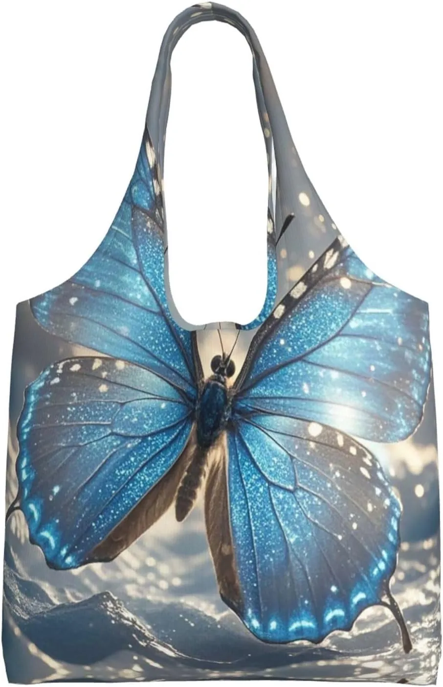 Canvas Tote Bag Lightweight Reusable Grocery Shopping Bag Brook Trout Fly Fishing Handbag for Women Men