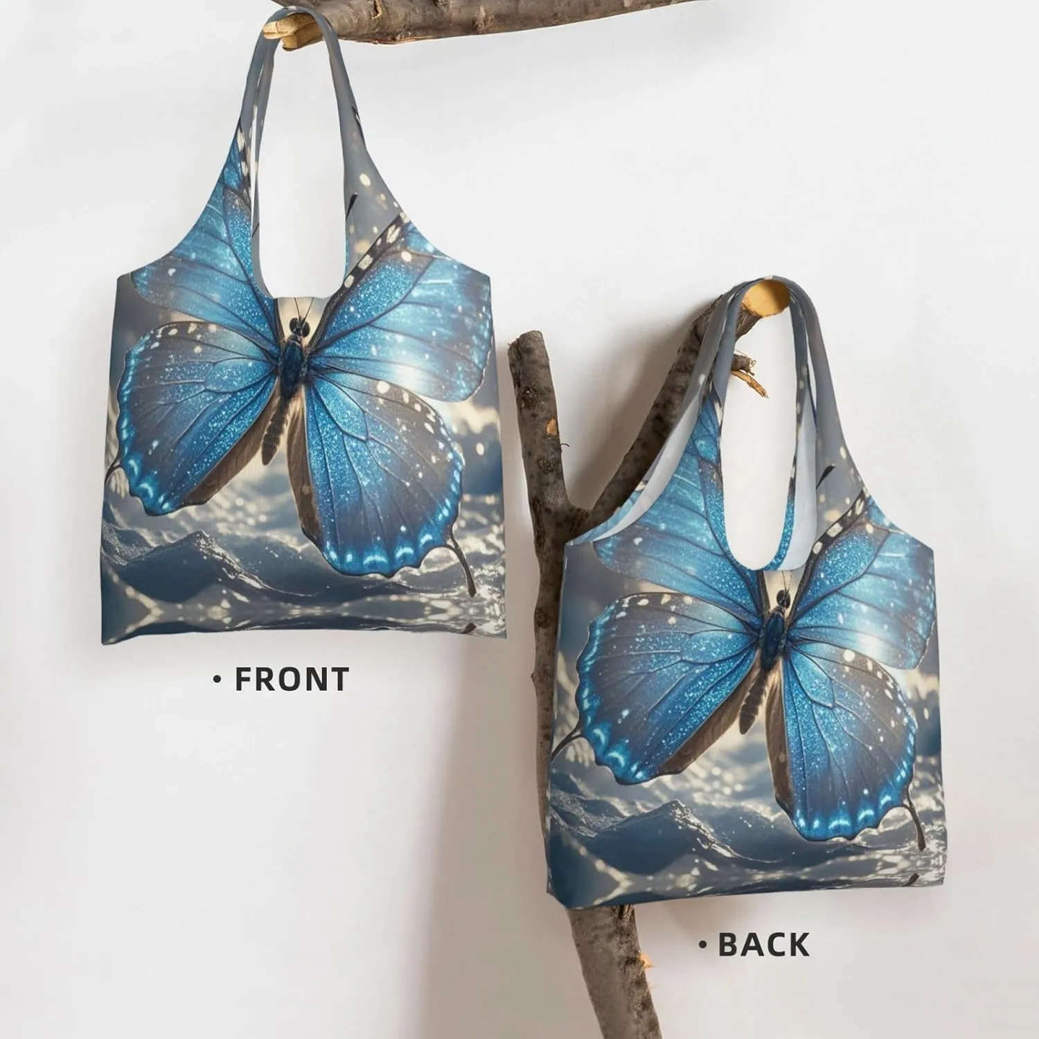 Canvas Tote Bag Lightweight Reusable Grocery Shopping Bag Brook Trout Fly Fishing Handbag for Women Men