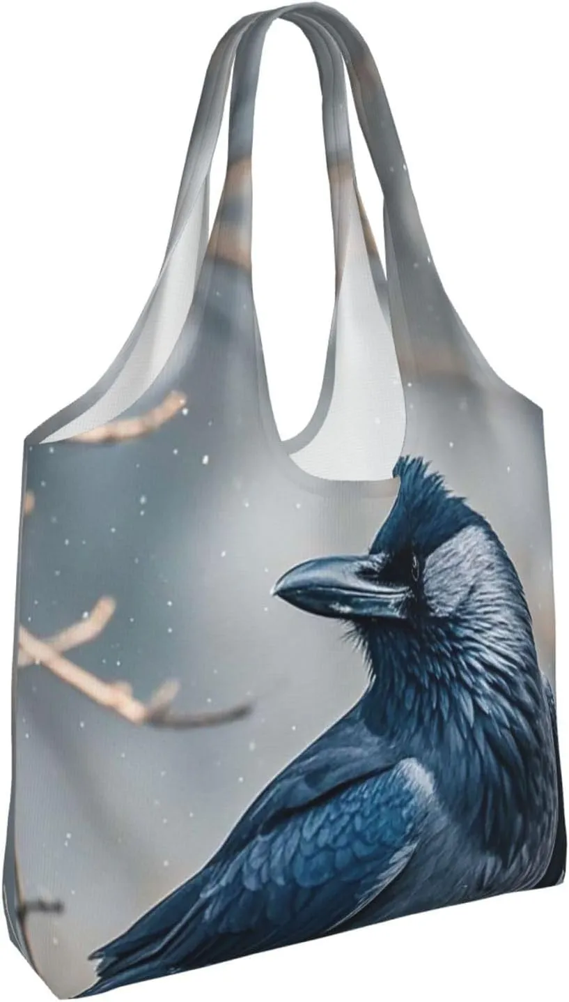 Canvas Tote Bag Lightweight Reusable Grocery Shopping Bag Brook Trout Fly Fishing Handbag for Women Men