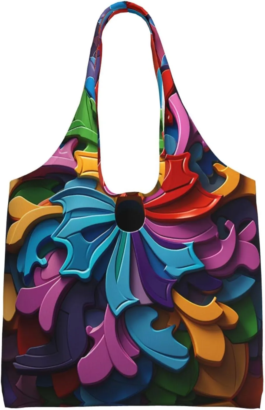 Canvas Tote Bag Lightweight Reusable Grocery Shopping Bag Cute Fox in Winter Handbag for Women Men