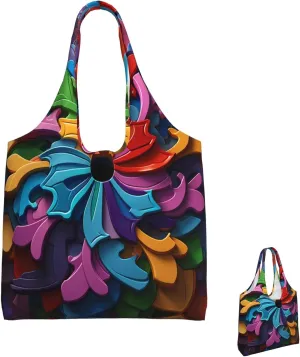 Canvas Tote Bag Lightweight Reusable Grocery Shopping Bag Cute Fox in Winter Handbag for Women Men