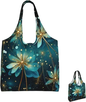 Canvas Tote Bag Lightweight Reusable Grocery Shopping Bag Golden Retriever Sunflower Handbag for Women Men