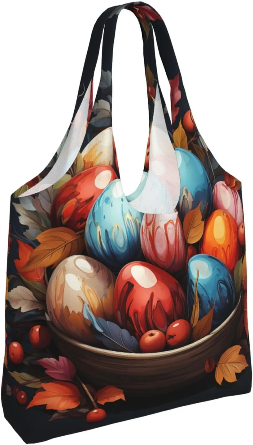 Canvas Tote Bag Lightweight Reusable Grocery Shopping Bag Golden Retriever Sunflower Handbag for Women Men