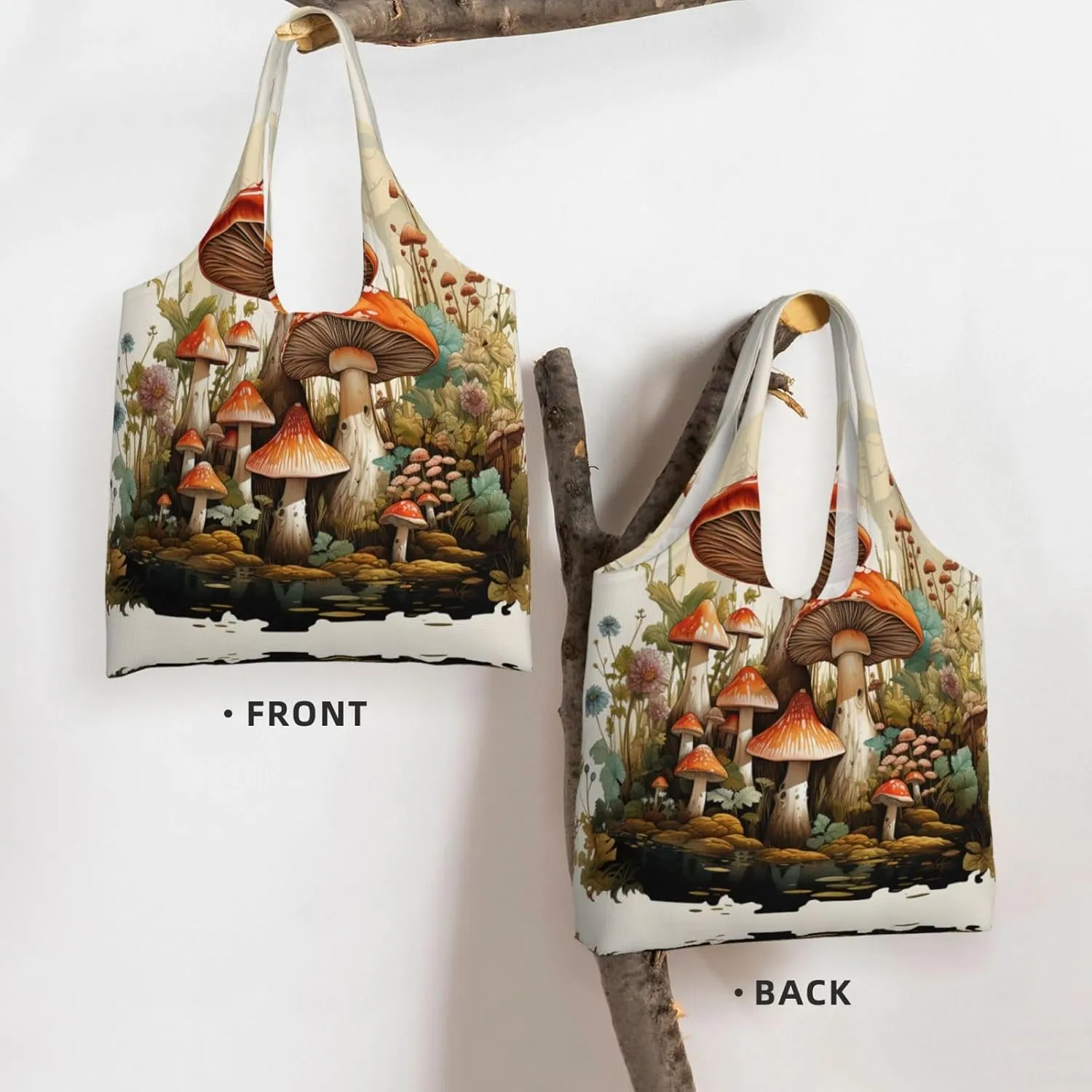 Canvas Tote Bag Lightweight Reusable Grocery Shopping Bag Golden Retriever Sunflower Handbag for Women Men