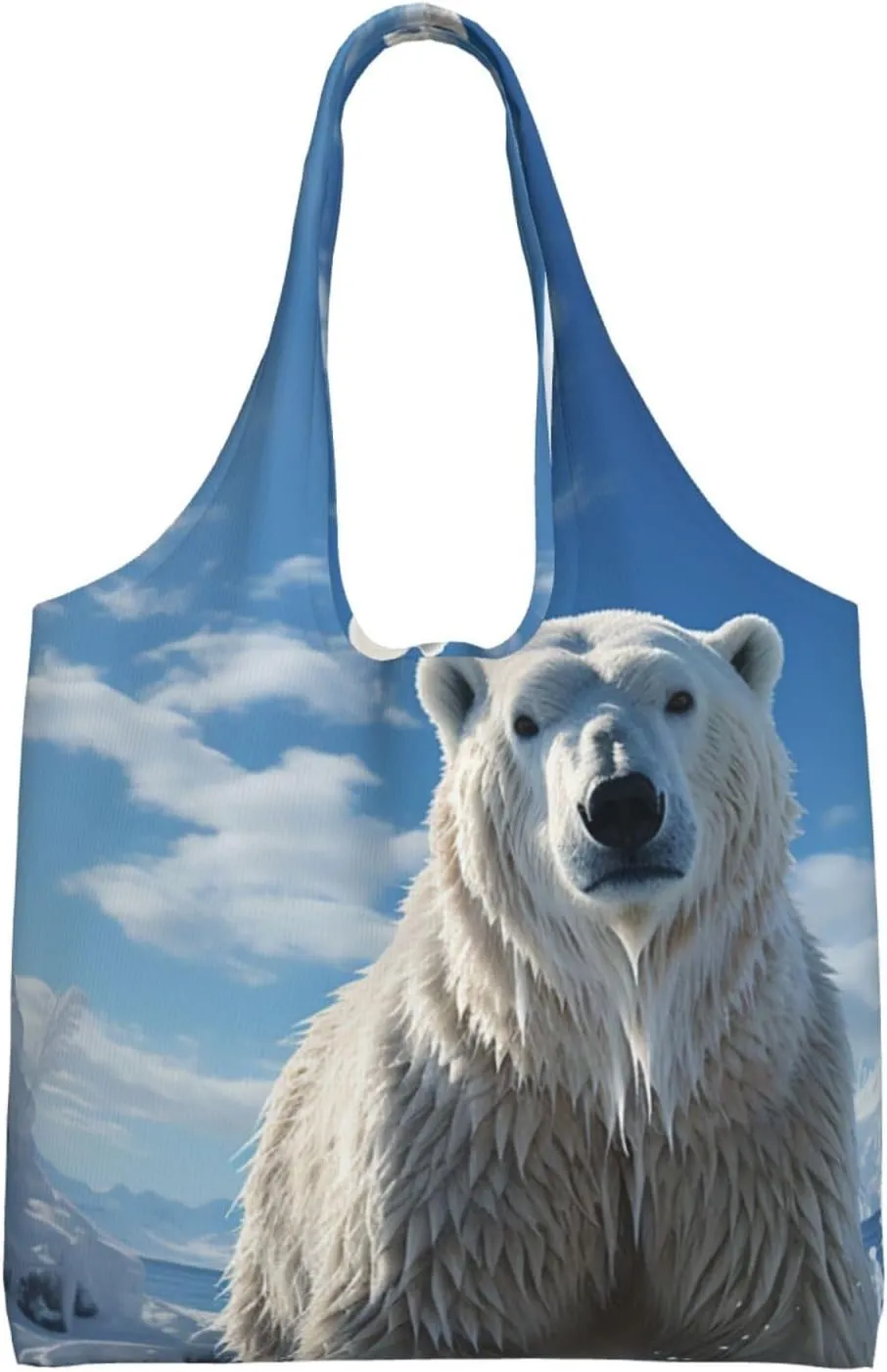 Canvas Tote Bag Lightweight Reusable Grocery Shopping Bag Rainbow Curve Handbag for Women Men