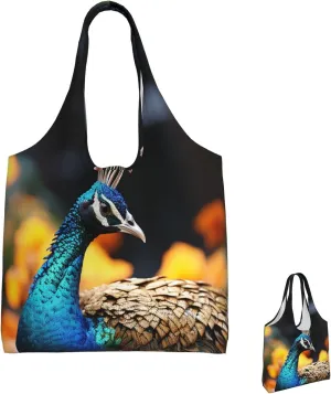 Canvas Tote Bag Lightweight Reusable Grocery Shopping Bag Rainbow Curve Handbag for Women Men