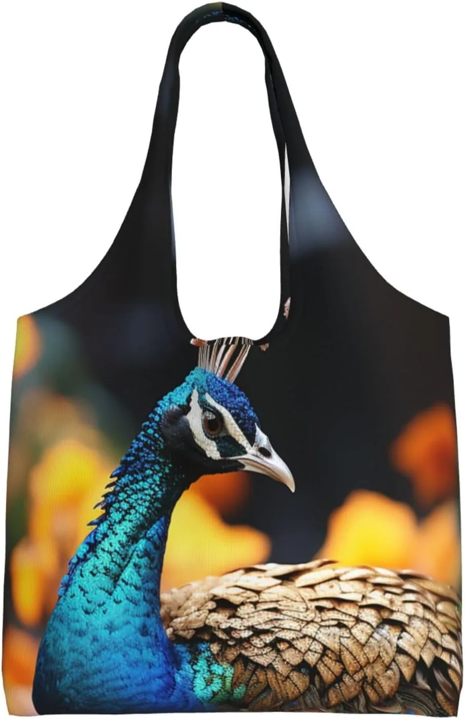 Canvas Tote Bag Lightweight Reusable Grocery Shopping Bag Rainbow Curve Handbag for Women Men