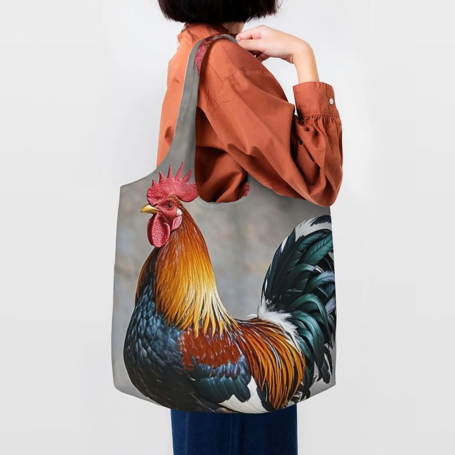Canvas Tote Bag Lightweight Reusable Grocery Shopping Bag Sloth Sunflower Handbag for Women Men