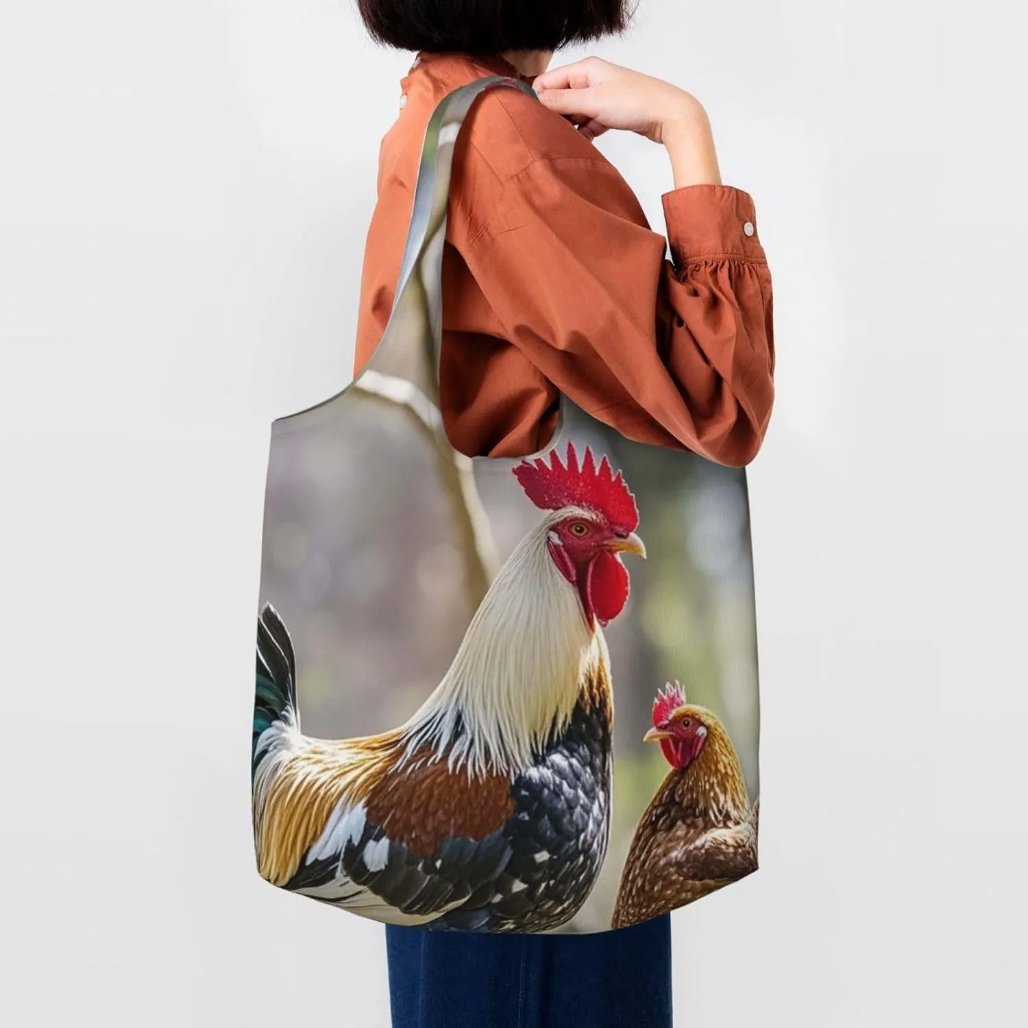 Canvas Tote Bag Lightweight Reusable Grocery Shopping Bag Sloth Sunflower Handbag for Women Men