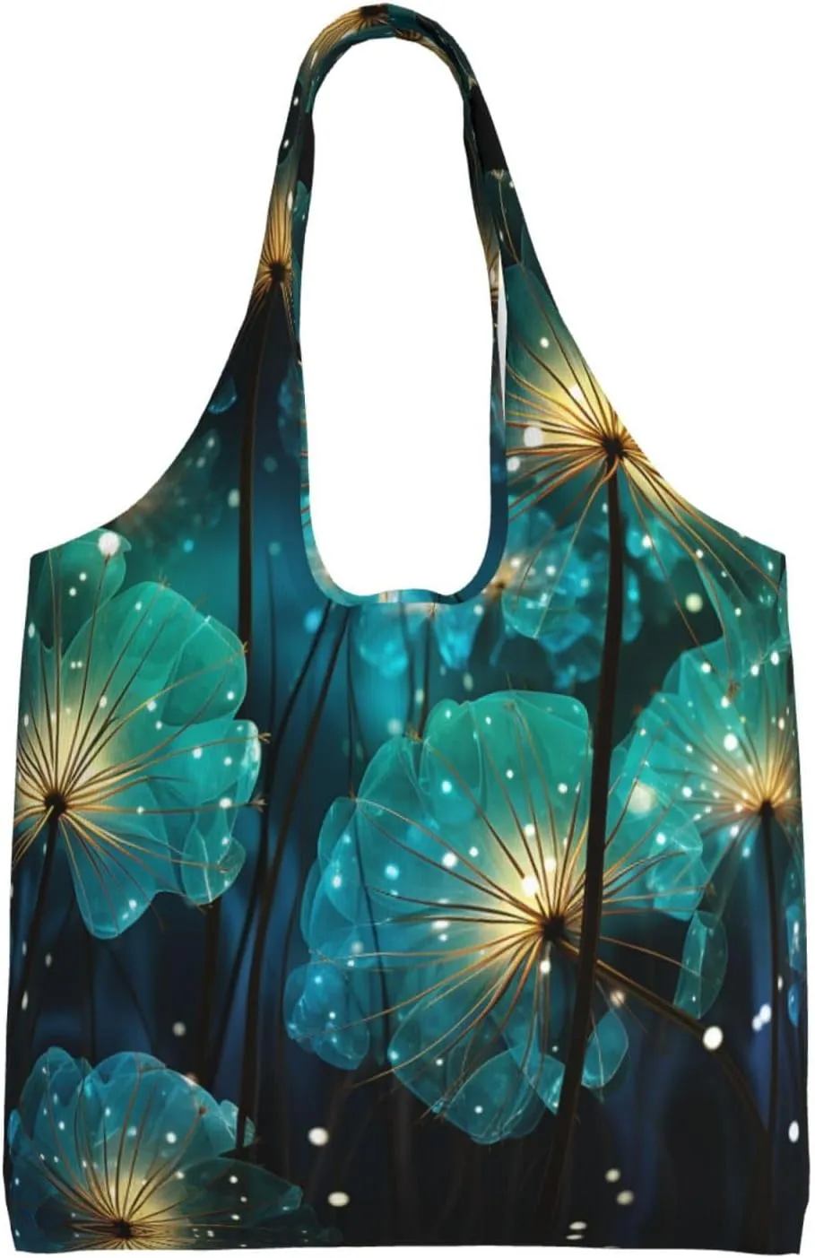 Canvas Tote Bag Lightweight Reusable Grocery Shopping Bag Waves Handbag for Women Men