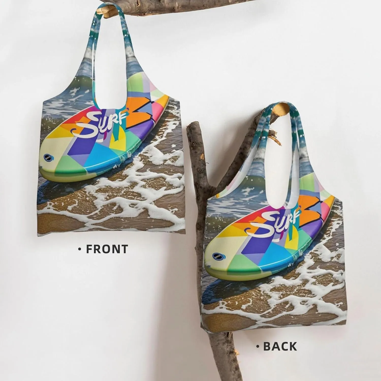 Canvas Tote Bag Lightweight Reusable Grocery Shopping Bag Wild Animals Tiger Handbag for Women Men