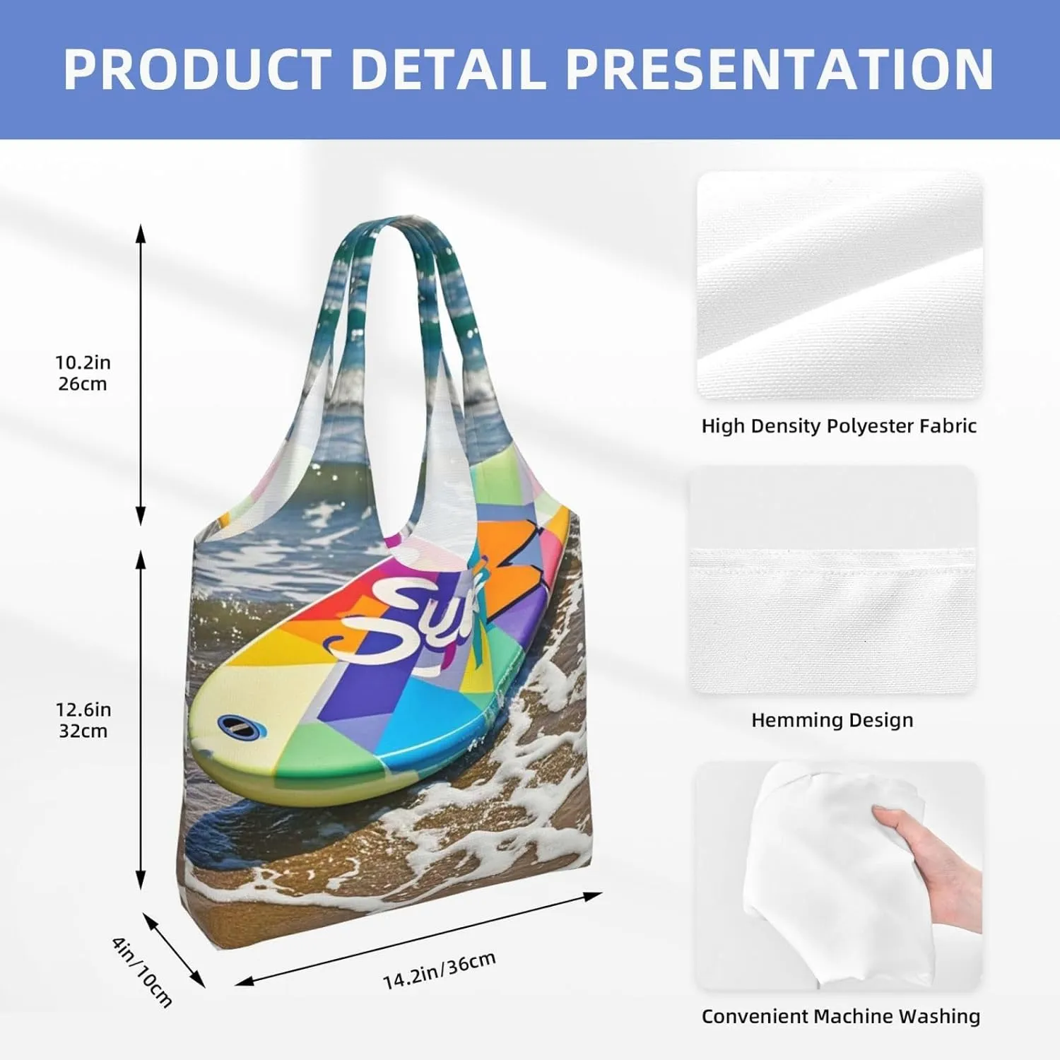 Canvas Tote Bag Lightweight Reusable Grocery Shopping Bag Wild Animals Tiger Handbag for Women Men
