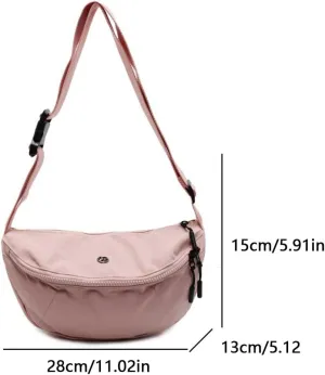 Canvas Trendy Crossbody Bag Large Capacity Simple Sling Bag Solid Color Casual Satchel Bag Ladies Commute Work Date