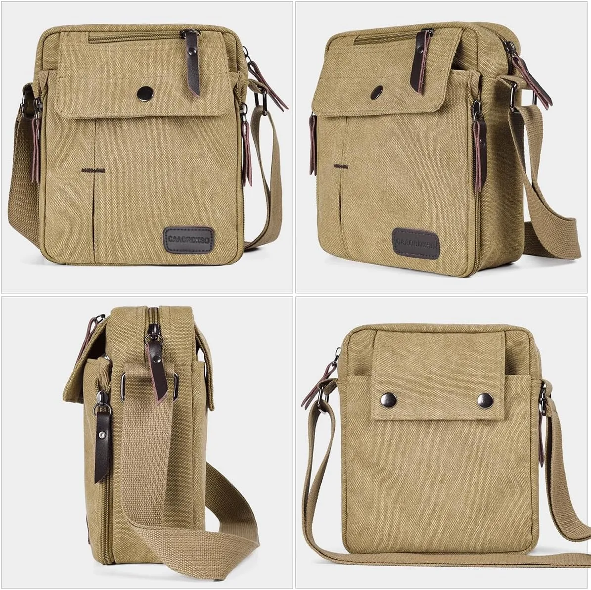 Canvas Vintage Messenger Bag Mini Crossbody Bag Shoulder Bag for Men, Small Messenger Satchel Bag Purse for Women