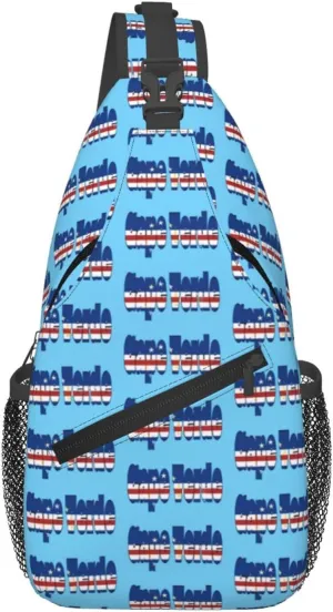Cape Verde Cape Verdean Flag Sling Bag Adjustable Chest Bags Casual Crossbody Bag Travel Shoulder Backpack