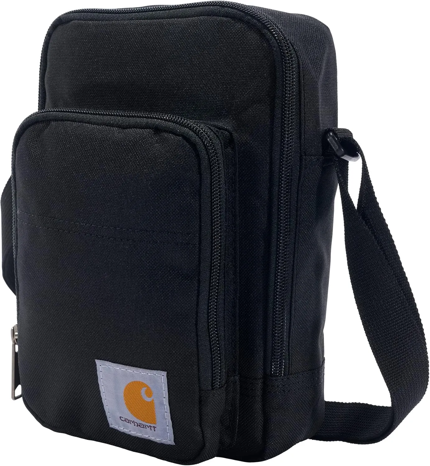 Carhartt Unisex Adult Zip, Durable, Adjustable Crossbody Bag with Zipper Closure, Black, One Size