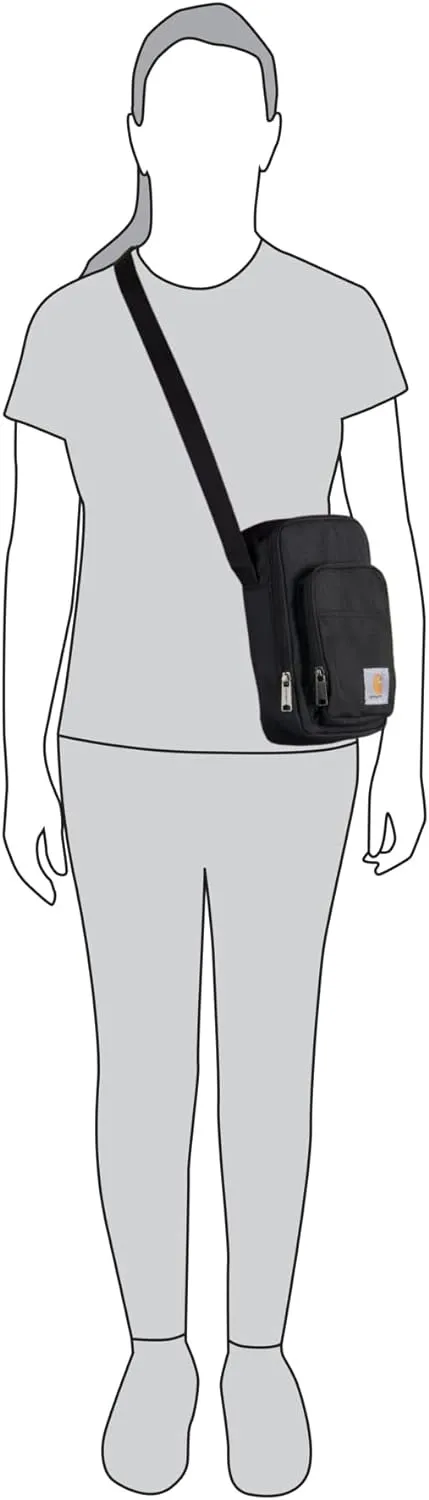 Carhartt Zip, Durable, Adjustable Crossbody Bag with Zipper Closure, Brown, One Size