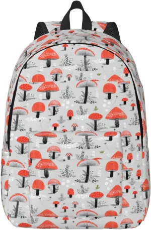Cartoon Mushrooms Canvas Casual Lightweight Duffel Bag, Fashion Duffel Bag, Unisex Travel Backpack