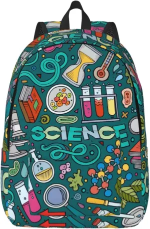 Cartoon Science Theme Canvas Casual Lightweight Duffel Bag, Fashion Duffel Bag, Unisex Travel Backpack