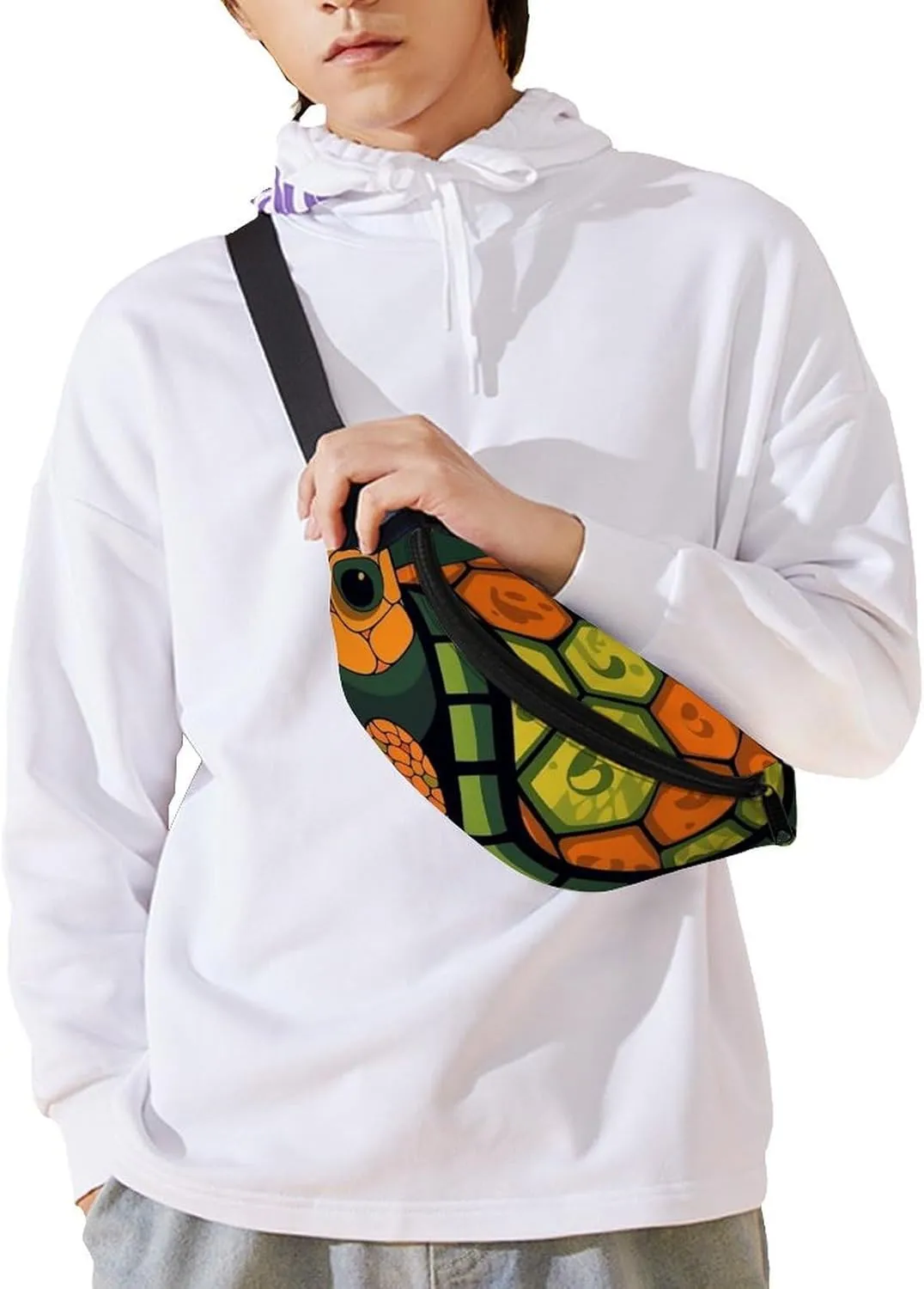 Cartoon Turtle Fanny Pack for Women Men Waist Bag Waterproof Belt Bag with Adjustable Strap