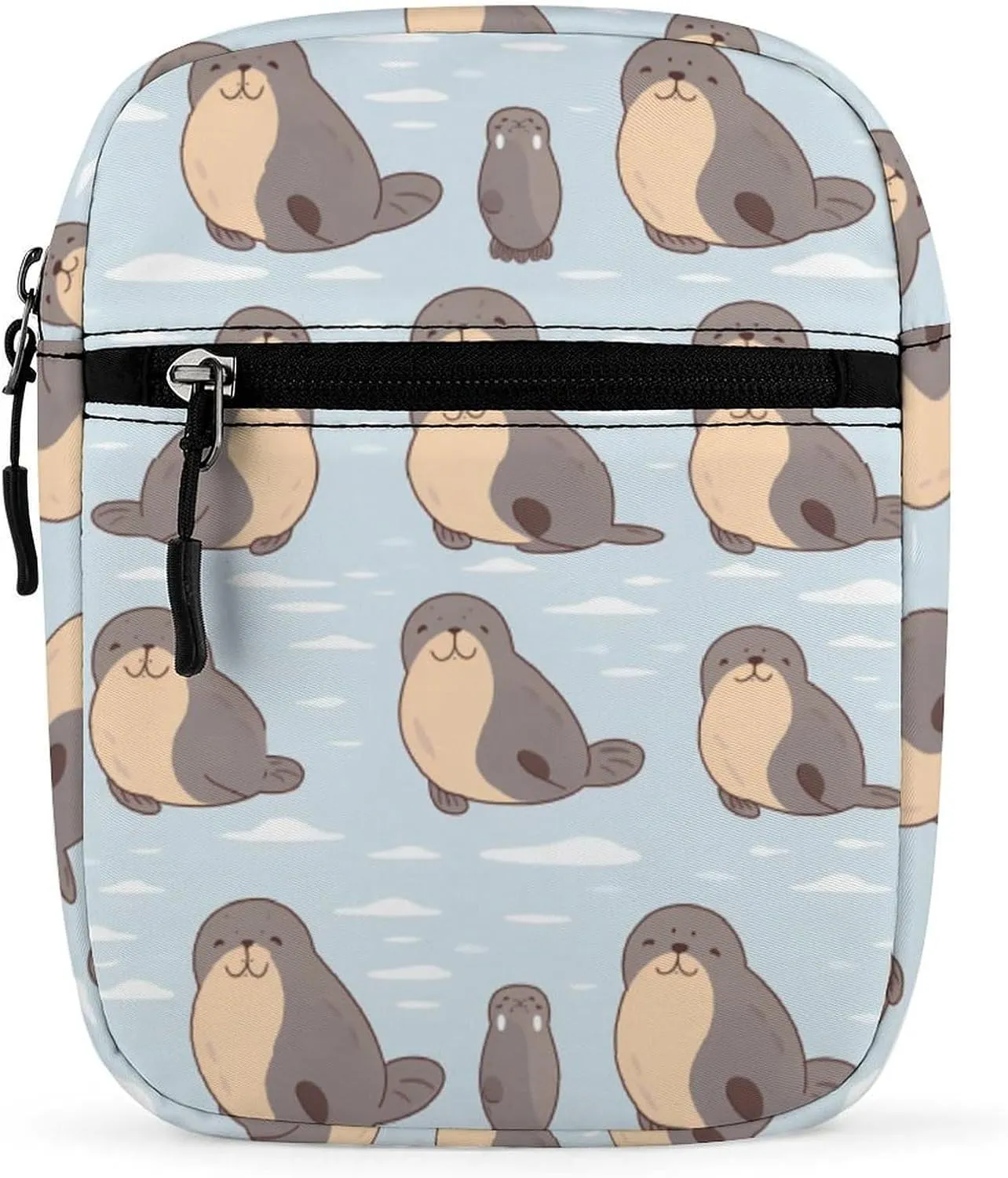 Cartoon Walrus Crossbody Bag Sling Bag Fanny Pack Cross Body Fashion Waist Packs Belt Bag with Adjustable Strap