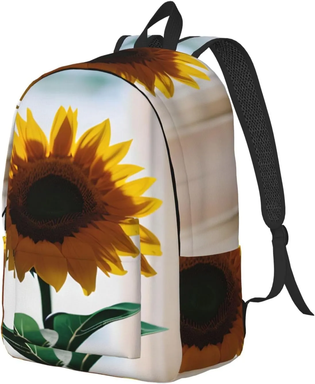Casual Canvas Backpack, Laptop Rucksack,Shoulder Travel Camping Hiking Backpacks for Men Women-beautiful sunflowers
