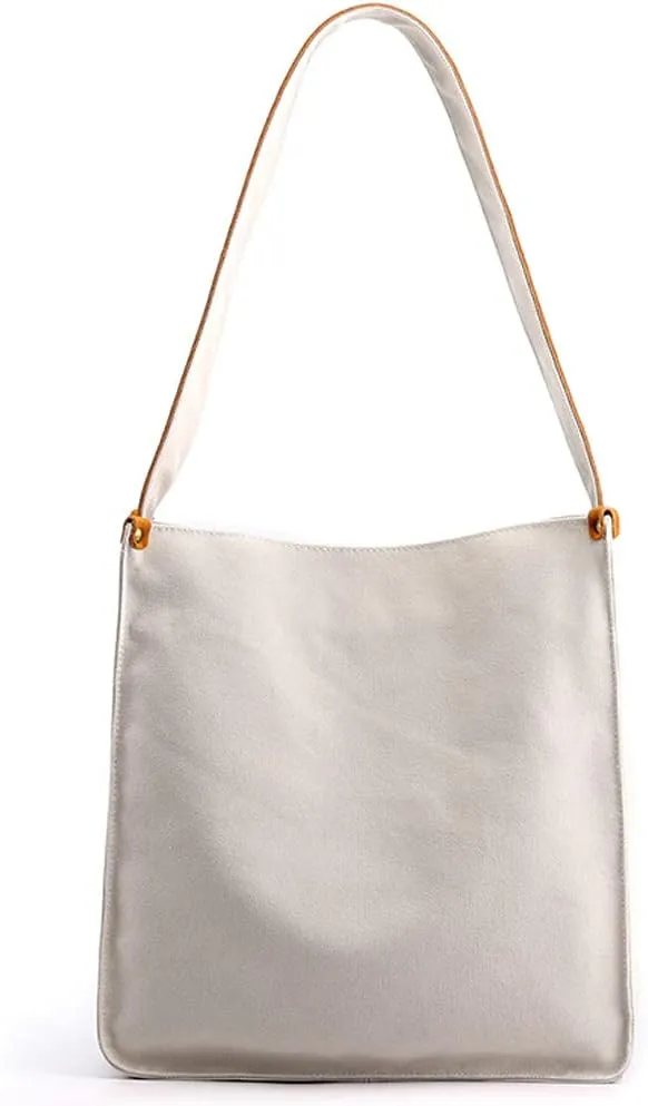Casual Shoulder Bag for Women Cotton Canvas Handbag Large Capacity Tote Bag Commuter Satchel Retro Purse