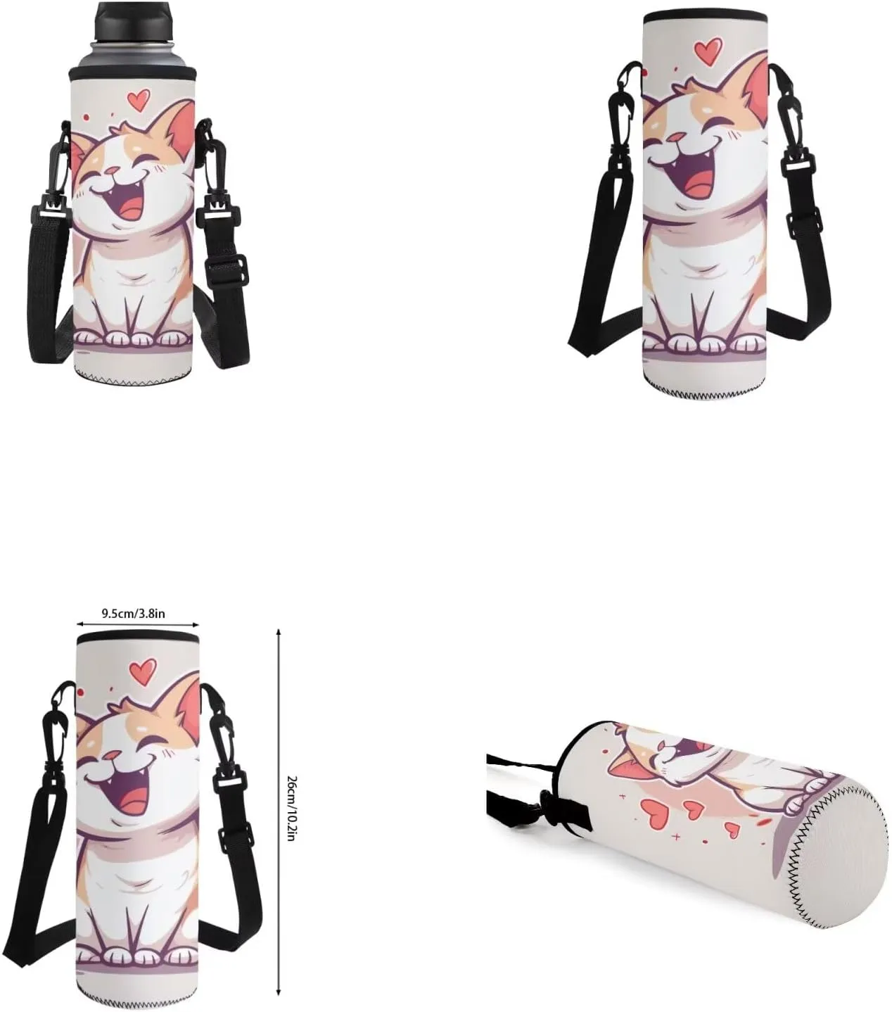 Cat Backpack for School Girls 6th Grade Elementary Kindergarten Bookbag and Lunch Box Girls Backpack Set of 4 Teenage Small Travel Shoulder Book Bag Back Pack