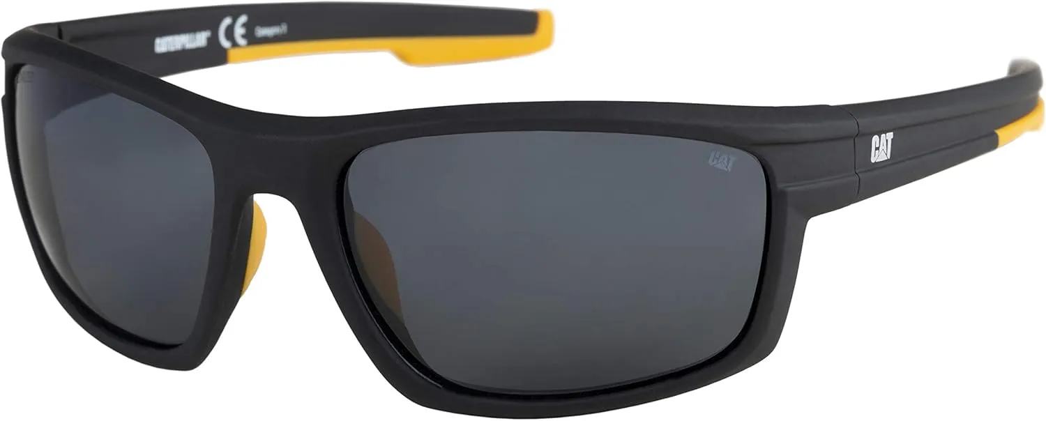 Caterpillar Men's Motor Polarized Sunglasses Rectangular