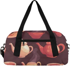 Ceramic Kettle Gym Bag Vintage Kettle Gym Bag Wet/Dry Bag With Extra Drawstring Backpack For Travelling To The Gym